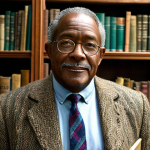Scholarly Portrait**

"A professional portrait of a distinguished Caribbean scholar, reminiscent of Eric Williams, in a study filled with books. He is wearing a tweed jacket and tie, fully clothed, appropriate attire, safe for work. The background includes shelves of historical texts and maps. Perfect anatomy, correct proportions, natural pose, professional photography, high quality, academic setting, modest."

**
