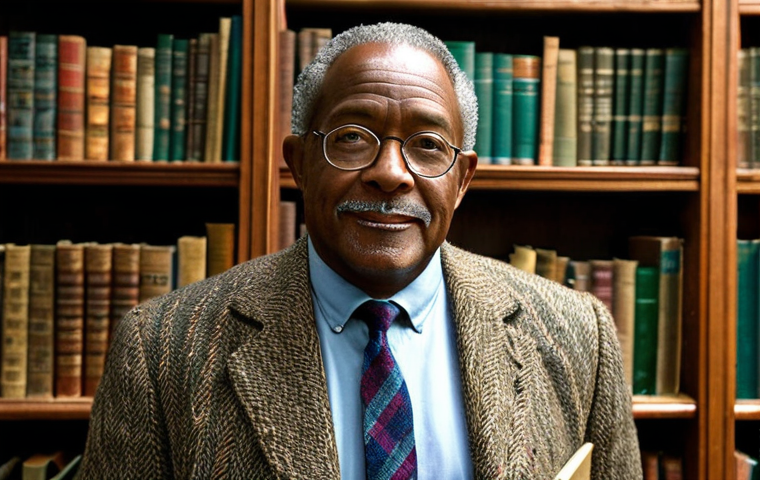 Scholarly Portrait**
"A professional portrait of a distinguished Caribbean scholar, reminiscent of Eric Williams, in a study filled with books. He is wearing a tweed jacket and tie, fully clothed, appropriate attire, safe for work. The background includes shelves of historical texts and maps. Perfect anatomy, correct proportions, natural pose, professional photography, high quality, academic setting, modest."
**